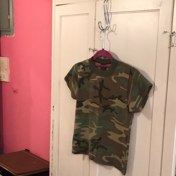 army fatigue crop top